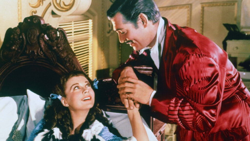 Cena do filme Gone with the Wind (1939), um dos grandes clássicos de Hollywood produzidos com o processo Technicolor.